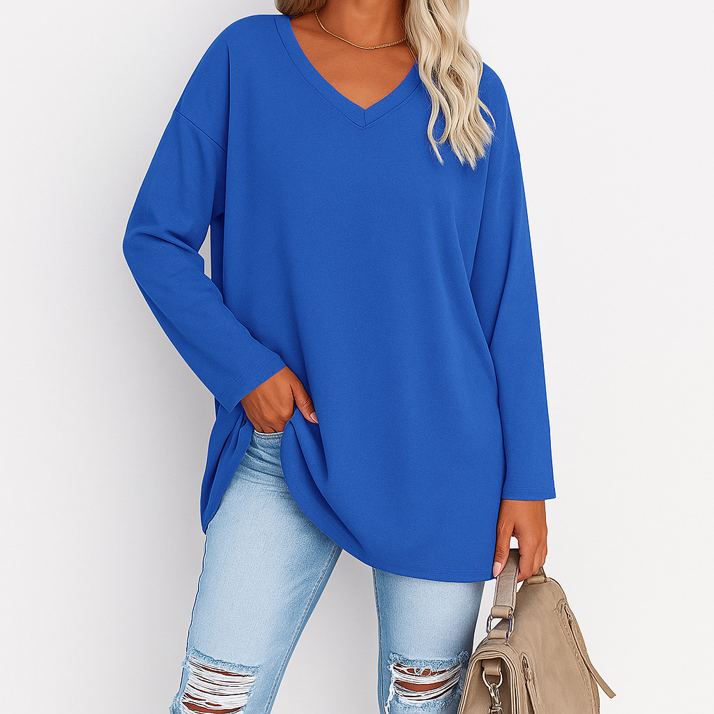 Zuri™ - Women V-Neck Knit Top | Effortless Comfort
