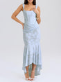 Ellie & Sage | Lace Fishtail Midi Dress
