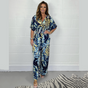 Leaf Print Plus Size Summer Bodysuit