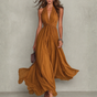 Ellie & Sage | Halter Chiffon Maxi Dress