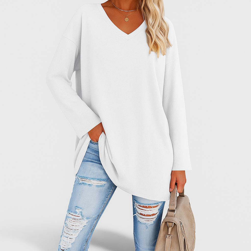 Zuri™ - Women V-Neck Knit Top | Effortless Comfort