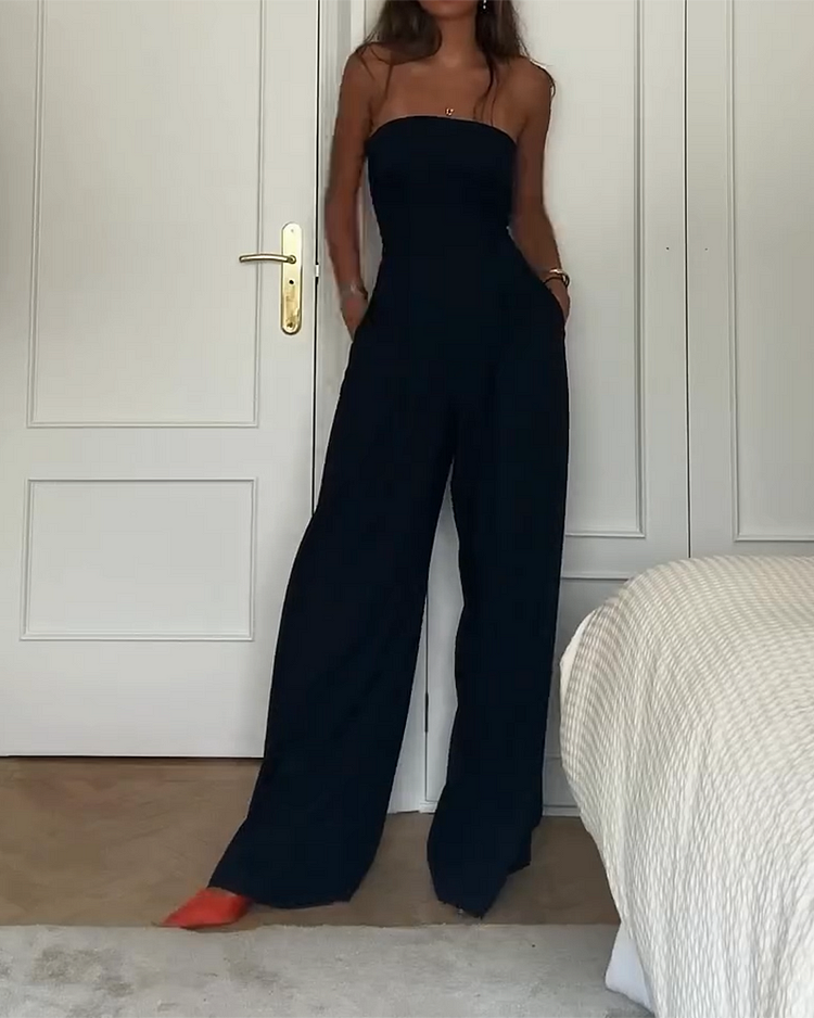 Renata | Elegant Strapless Jumpsuit