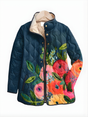 ALEXIS™ | Vintage Floral Print Quilted Jacket