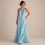 Ellie & Sage | Blue Halter-Neck Flowing Maxi Dress