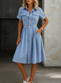 Deborah | Short Sleeve Denim Dress