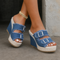 Atelier | Fray Edge Wedge Sandals