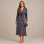 Ellie & Sage | V-Neck Tie-Waist Midi Dress