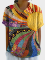 Lila™ -  Sunburst Patchwork Shirt