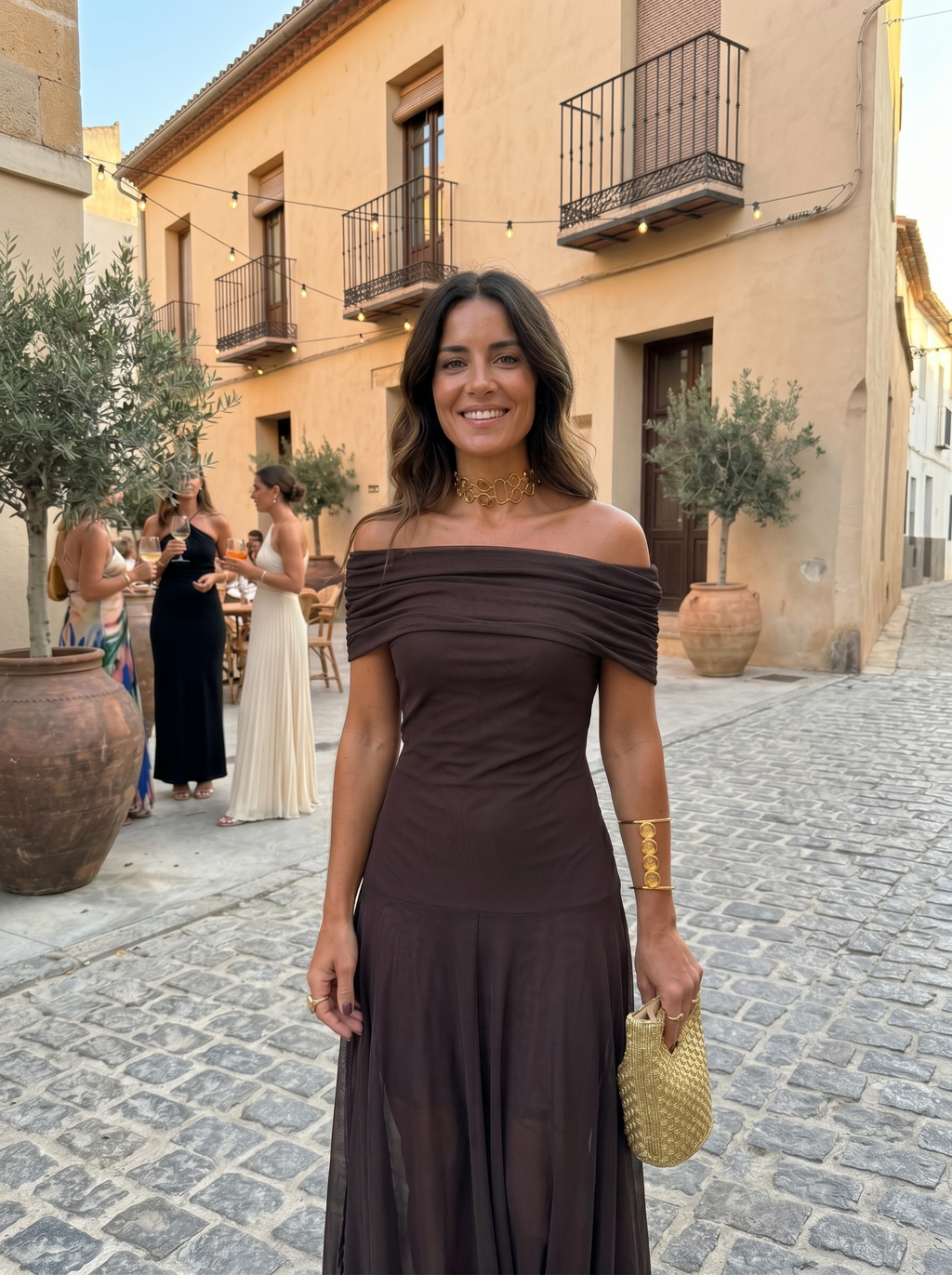 Ellie & Sage | One-Shoulder Print Maxi Dress