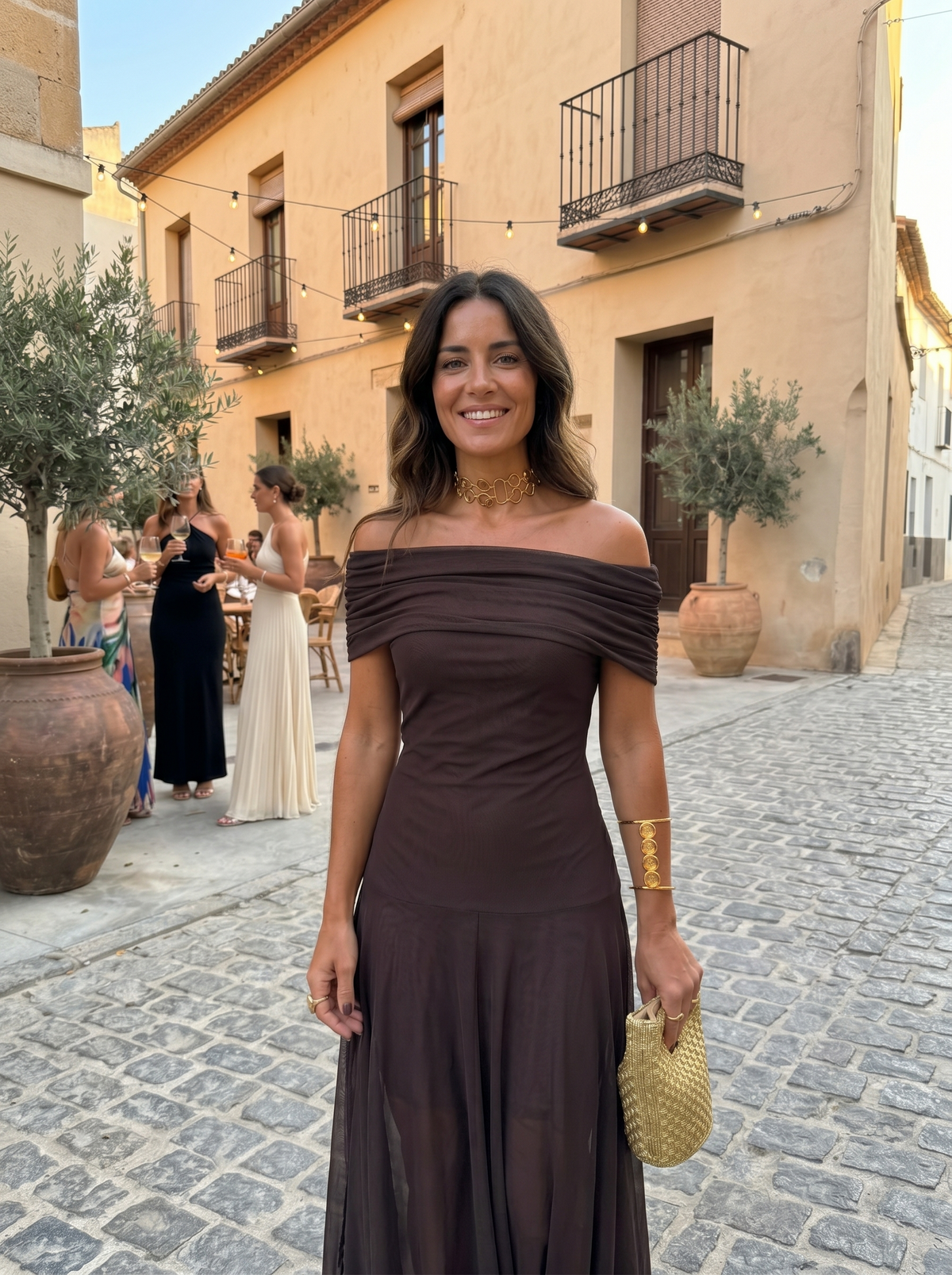 Ellie & Sage | One-Shoulder Print Maxi Dress