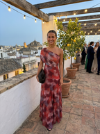 Ellie & Sage | One-Shoulder Print Maxi Dress
