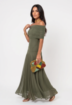 Ellie & Sage | One-Shoulder Print Maxi Dress