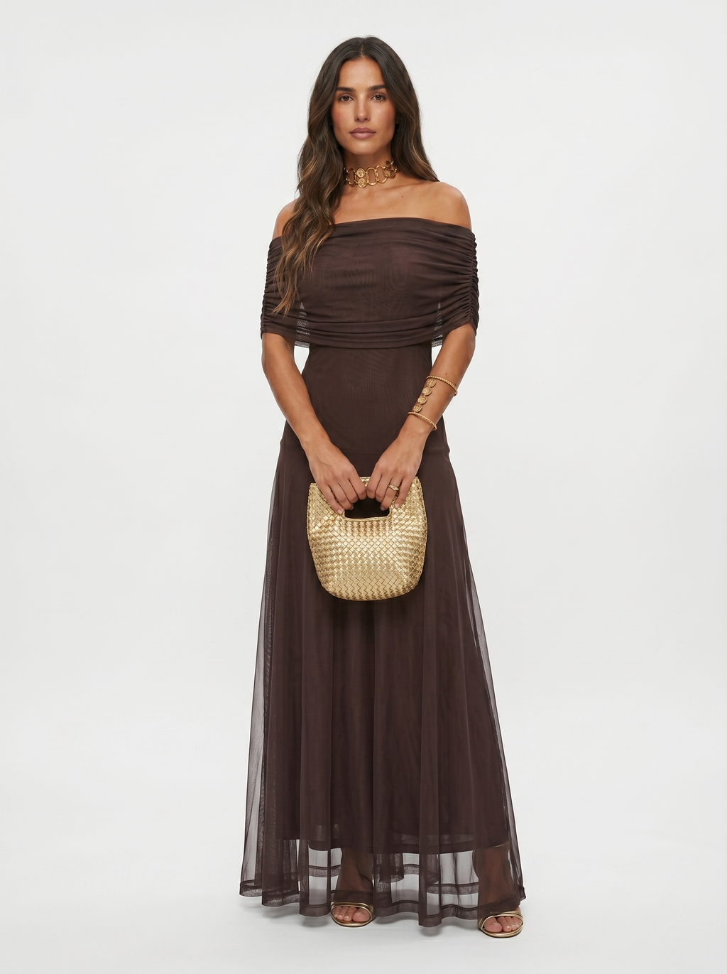 Ellie & Sage | One-Shoulder Print Maxi Dress