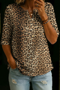 Frances | Leopard Henley Top