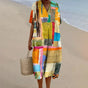Nia - Vintage Dress with Geometric Art-Inspired Design