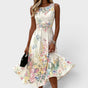 Ellie & Sage | Lace Trim Midi Dress
