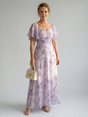 Vaelis |  Flutter Sleeve Midi Dress