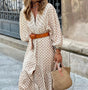 DIXIE - CLASSIC DRESS WITH BUTTONS AND BELT