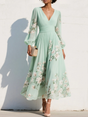 Ellie & Sage | Puff Sleeve Midi Dress