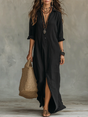 Soline™ | Maxi Dress with Buttons