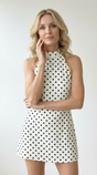 Polka Dot Halter Mini Dress