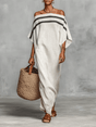 Aveline™ | Maxi dress with off-shoulder and batwing sleeves