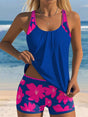 Charlotte - U-Neck Sleeveless Printed Tankini