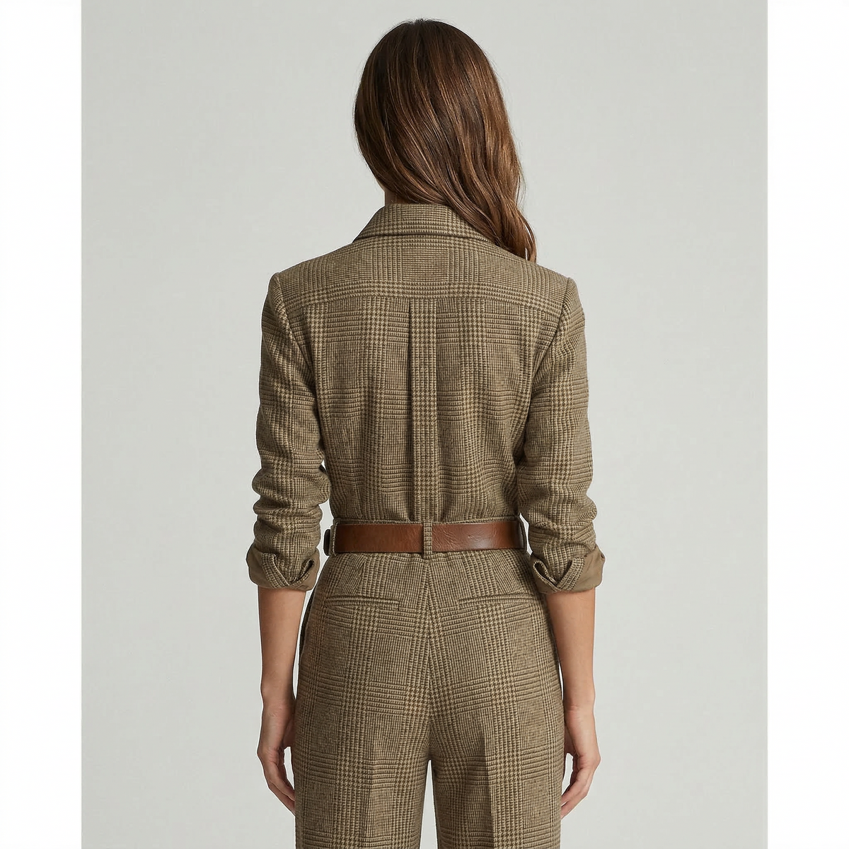 Celia | Checkered Jumpsuit with Refined Details