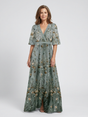 Stella & Grace™ | Floral V Neck Short Sleeve Maxi Dress