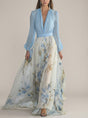 Ellie & Sage | Floral Chiffon Maxi Dress