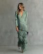 Chiara | Elegant Dress with Fringe Sleeves