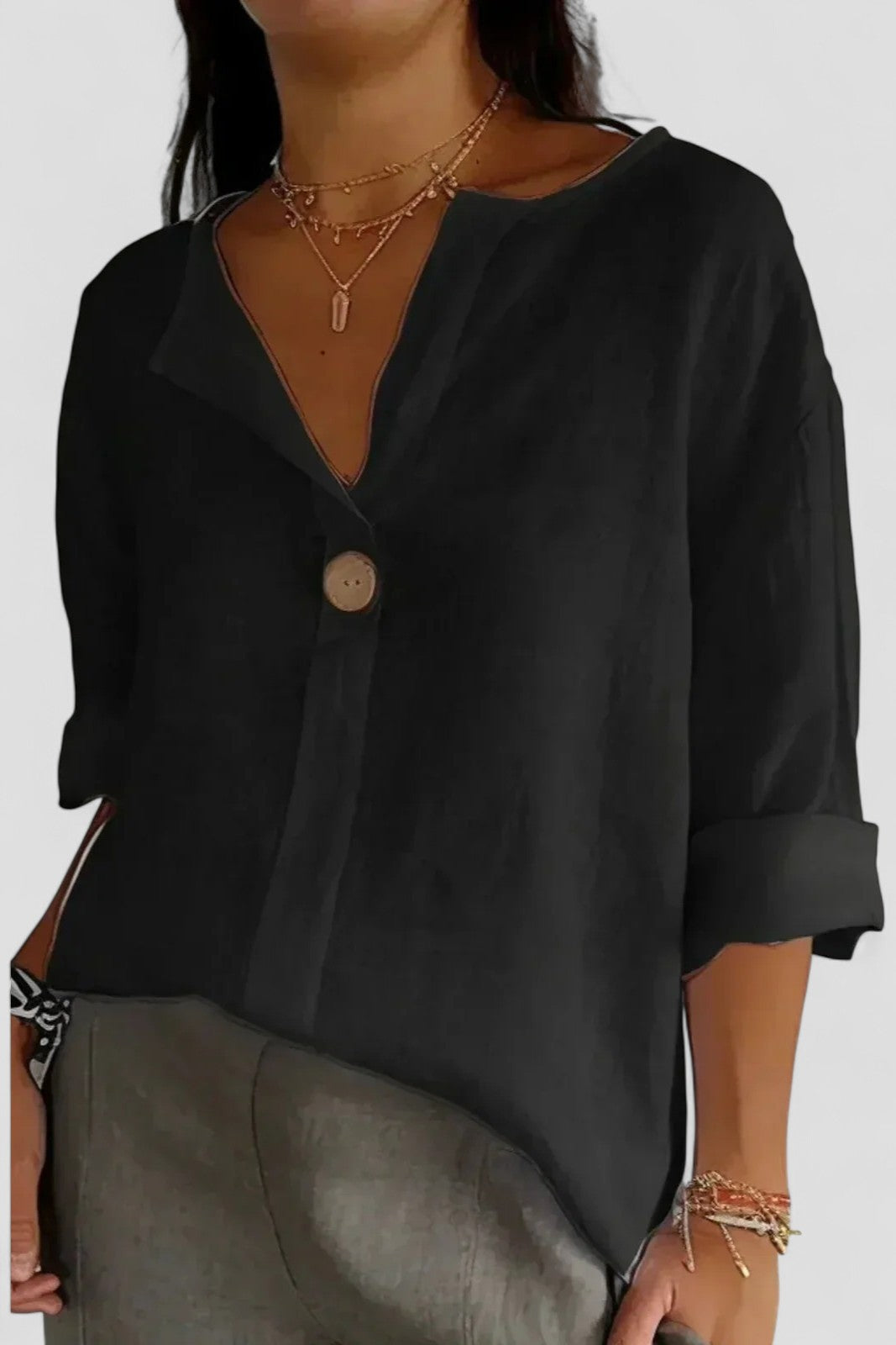 Zamma™ - Relaxed V-Neck Top