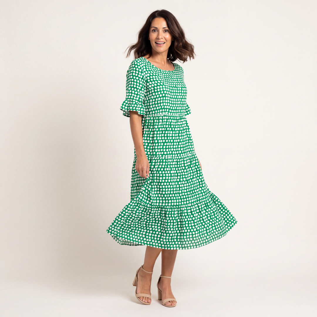 Fay | Short Sleeve Midi Dress