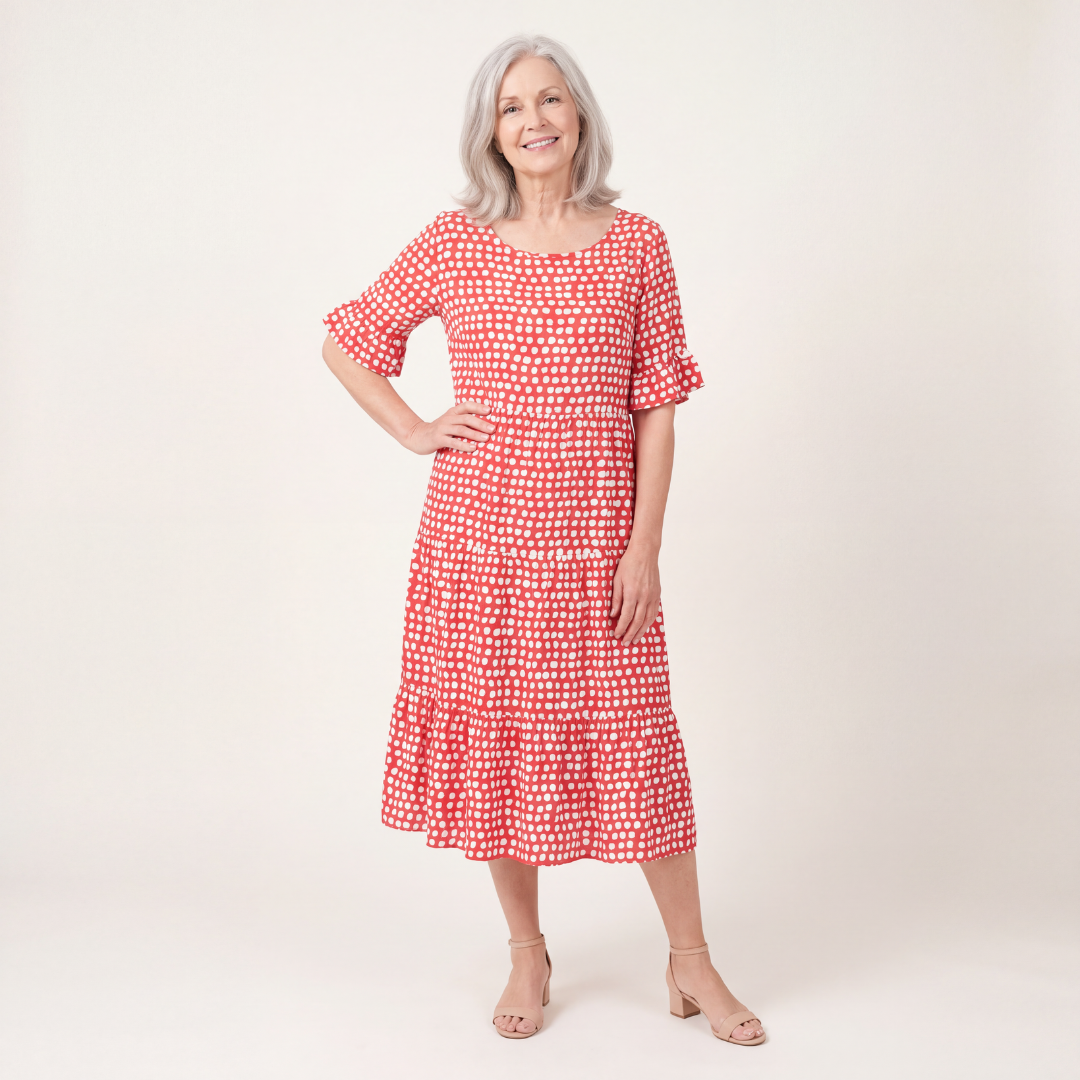 Fay | Short Sleeve Midi Dress