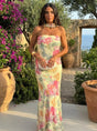 Ursula™ | Strapless Floral Watercolor Long Dress