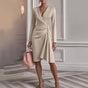 Ellie & Sage | Draped V-Neck Midi Dress